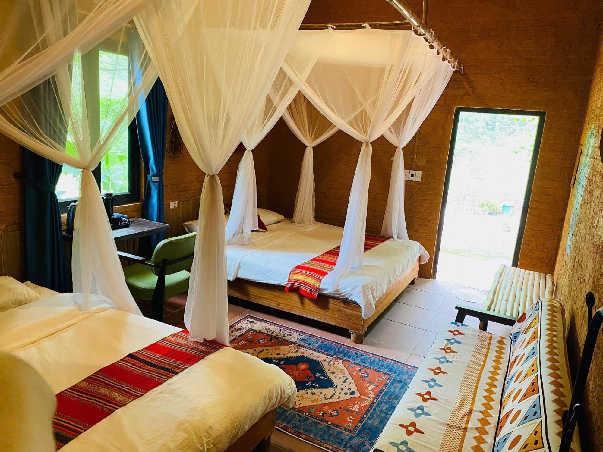 Pu Luong Homestay & Tours Huong Ba Thuoc Eksteriør bilde